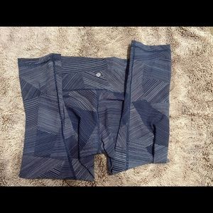 LuLulemon Wunder Under Leggings Etch Hail Midnight Navy